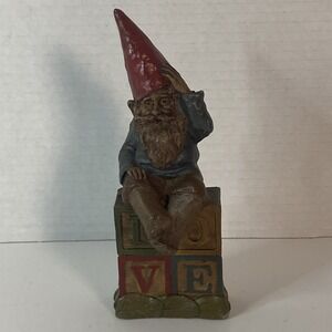 Vintage 1984 Tom Clark Gnome SPOCK Cairn Signed 7" Tall Figurine Love Blocks